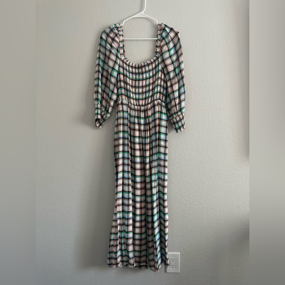 Maeve Cerie Smocked Midi Dress - Picture 5 of 9